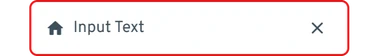 TextInput with content and an error border.